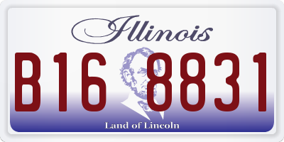 IL license plate B168831