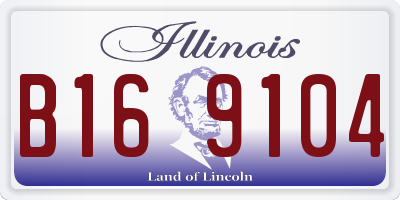 IL license plate B169104