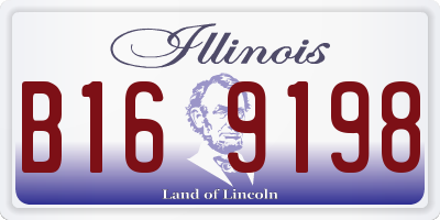 IL license plate B169198