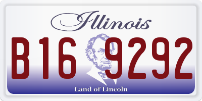 IL license plate B169292