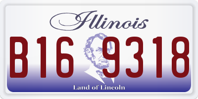 IL license plate B169318