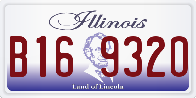 IL license plate B169320
