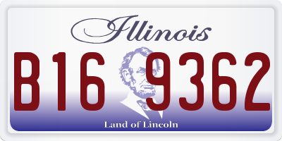 IL license plate B169362