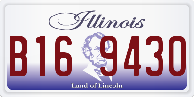 IL license plate B169430