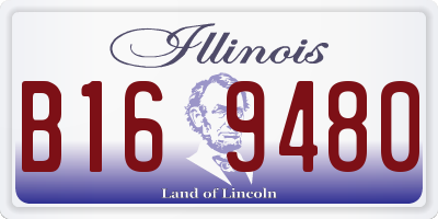 IL license plate B169480