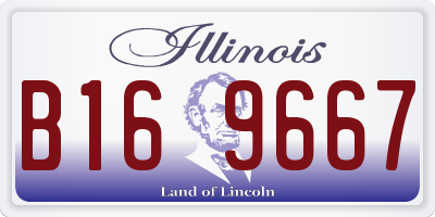 IL license plate B169667