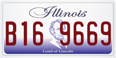 IL license plate B169669