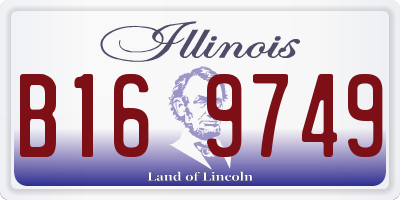 IL license plate B169749