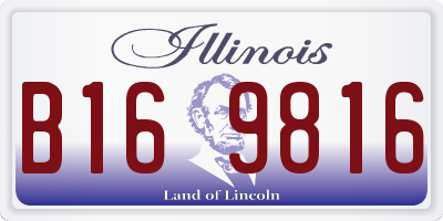 IL license plate B169816