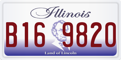 IL license plate B169820