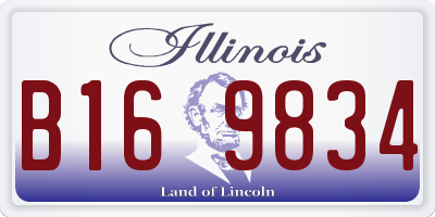 IL license plate B169834