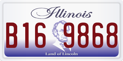IL license plate B169868