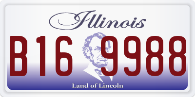 IL license plate B169988