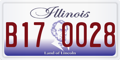 IL license plate B170028