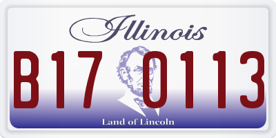 IL license plate B170113