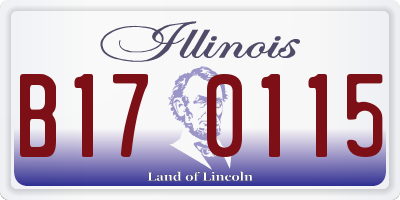 IL license plate B170115