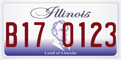 IL license plate B170123