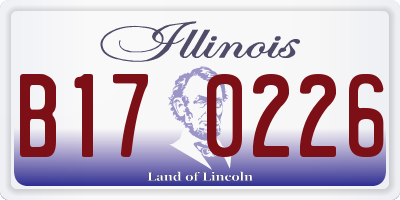 IL license plate B170226