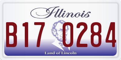 IL license plate B170284