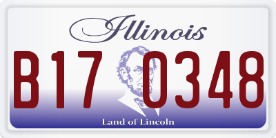 IL license plate B170348