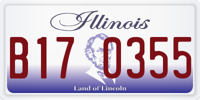 IL license plate B170355