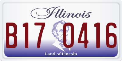 IL license plate B170416