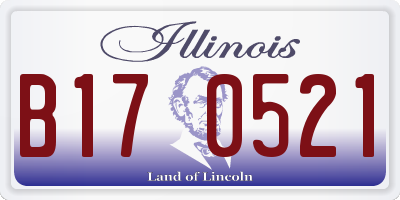 IL license plate B170521