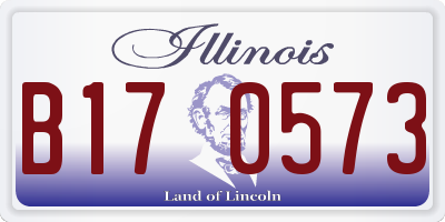 IL license plate B170573