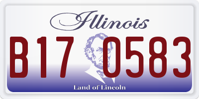 IL license plate B170583