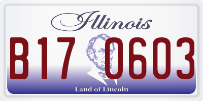IL license plate B170603