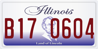 IL license plate B170604