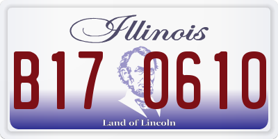 IL license plate B170610