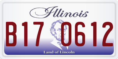 IL license plate B170612