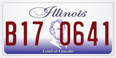 IL license plate B170641