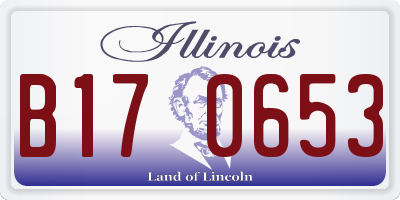 IL license plate B170653