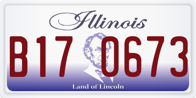 IL license plate B170673