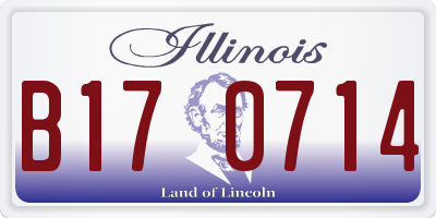IL license plate B170714