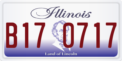 IL license plate B170717