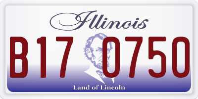 IL license plate B170750