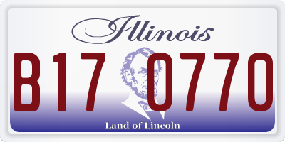 IL license plate B170770