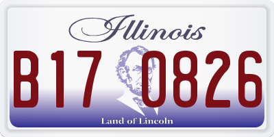 IL license plate B170826