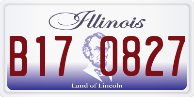 IL license plate B170827