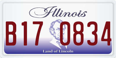 IL license plate B170834