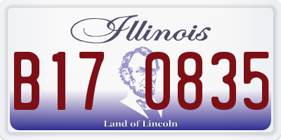 IL license plate B170835