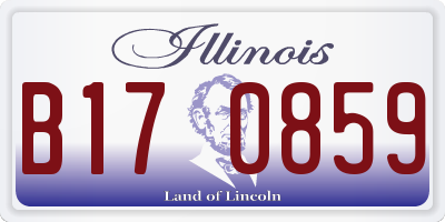 IL license plate B170859