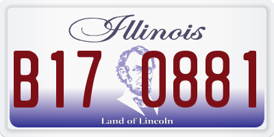 IL license plate B170881