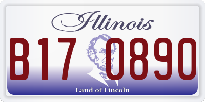 IL license plate B170890
