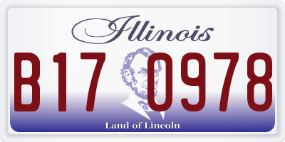 IL license plate B170978