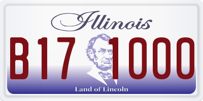 IL license plate B171000