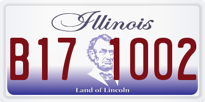 IL license plate B171002